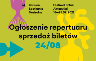 plakat KST z napisem ogłoszenie repertuaru 24/08